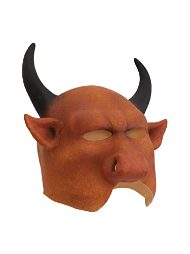 Bristol Novelty Halloween BM554 Stier Maske, Braun/Schwarz, Unisex – Erwachsene, Einheitsgröße von Bristol Novelty