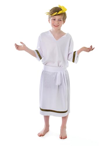 Bristol Novelty CC029 Griechischer Junge Kostüm für Kinder, Weiß, 6-8 Jahre Bristol Novelty CC029 Griechischer Junge Kostüm für Kinder, Weiß, 6-8 Jahre von Bristol Novelty