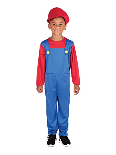 Bristol Novelty CC290 Plumbers Installateursfreund, für Jungen, Größe M, Boys, Blue, red, 6-8 Jahre von Rubie's