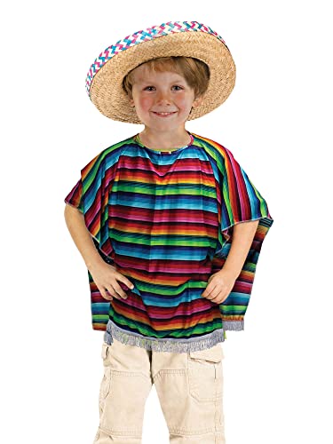 Bristol Novelty CC320 Mexicanisches Poncho Kostüm, Regenbogenfarben von Bristol Novelty