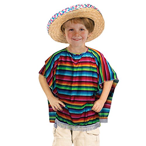 Bristol Novelty CC320 Mexicanisches Poncho Kostüm, Regenbogenfarben von Bristol Novelty