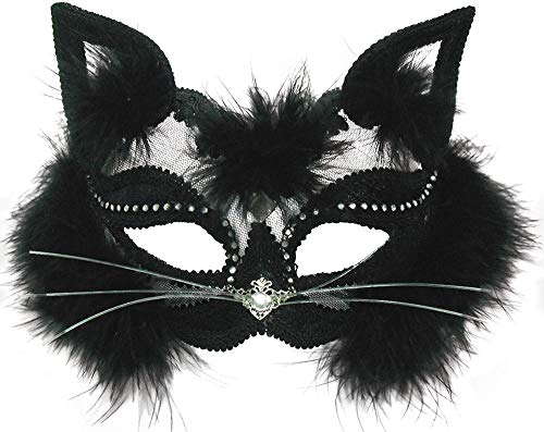 Bristol Novelty EM433 Transparente Katze Augenmaske, Schwarz von Bristol Novelty