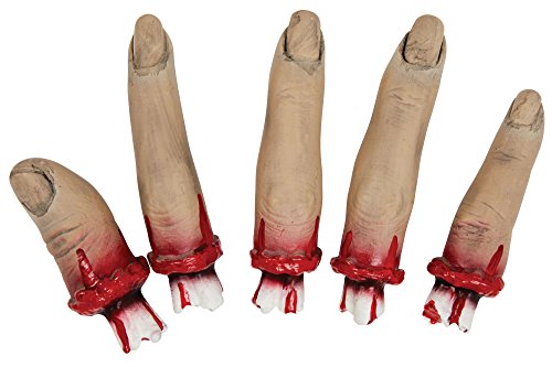 Bristol Novelty GJ471 Zombie-Finger, 5 Stück, Unisex Adult, Beige, Einheitsgröße von Bristol Novelty