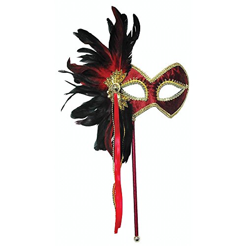 Bristol Novelty Maske, Kostüm, rot und goldfarben von Bristol Novelty