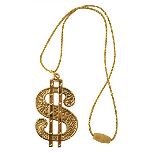 DOLLAR Medaillon Bling Ali G Gangster 70s Rapper Zuhälter von Bristol Novelty