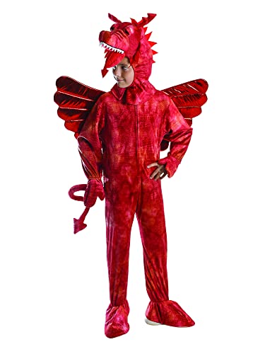 Fancy Me Jungen Mädchen Roter Drache mittelalterlich büchertag Halloween Walisisch Wales St Davids Tag Kostüm Kleid Outfit - Rot, Rot, 8-10 Years (140cms) von Bristol Novelty