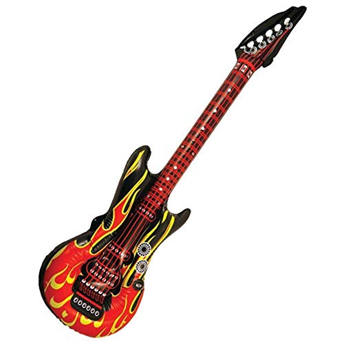 Flammen-Design Rock Aufblasbare Rock-Gitarren-106cm von Bristol Novelty