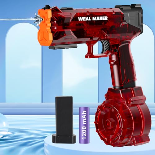 Stärkste elektrische Wasserpistole für Kinder 8-12 Jahre, transparent, automatisch, IP67 wasserdicht – Bodinator Classic Wasserspielzeug-Rot Fun Water Gun Stärkste elektrische Wasserpistole für Kinder 8-12 Jahre, transparent, automatisch, IP67 wasserdicht – Bodinator Classic Wasserspielzeug-Rot Fun Water Gun von Brisum