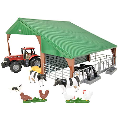 Britains 1:32 Bauernhof-Set mit Case Traktor Spielzeug, sammelbares Farm-Set-Spielzeug für Kinder, Spielzeugtraktor kompatibel mit Bauernhofspielzeug im Maßstab 1:32, für Sammler & Kinder ab 3 Jahren von Britains