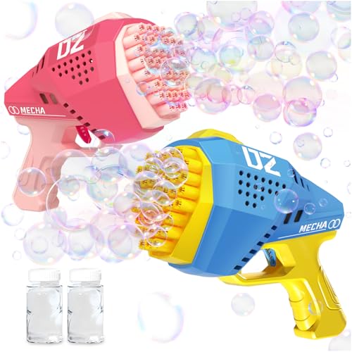 Britik 2 Stück Seifenblasenpistole Spielzeug Seifenblasenmaschine Kinder (Blau* Rosa) von Britik