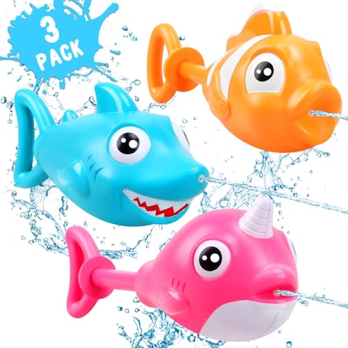 Britik 3 Stück Klein Tier Wasserpistole für Kinder Wasserpistolen Wasserspielzeug Wasser Blaster Pool Outdoor Party Kindergeburtstag Spielzeug für 3-8 Jahre Kinder Geschenke Mädchen Jungs Geburtstag von Britik