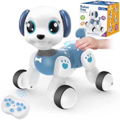 Britik Roboter Hund Kinder Spielzeug Ferngesteuerter Roboterhund Interaktiver Anfassen Interaktiv Intelligente RC Roboter Hund Geschenke für Kinder 3-10 Jahre Mädchen Junge Spielzeug von Britik