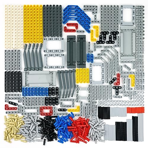 Technic ersatzteile, 580 Stück Technische Teile-Sets z.B. Balken Achsen, Pins Lochbalken, Verbinder,Stopper klein 1/2, usw, kompatibel mit große Marke Liftarm Brick, Spielzeug für Jungen, Erwachsene von BroTex