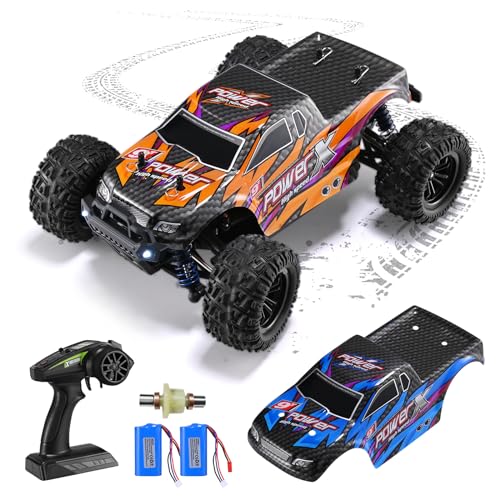 Brolteja Ferngesteuertes Auto, 45 km/h, 1:18, ferngesteuertes Auto, RC Auto, RC Buggy Car, 4WD RC Monster Truck mit 2 Akku, elektrisches RC Auto, Spielzeug für Erwachsene und Kinder von Brolteja