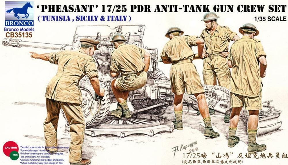 17/25 pdr Anti-Tank Gun Crew Set von Bronco Models