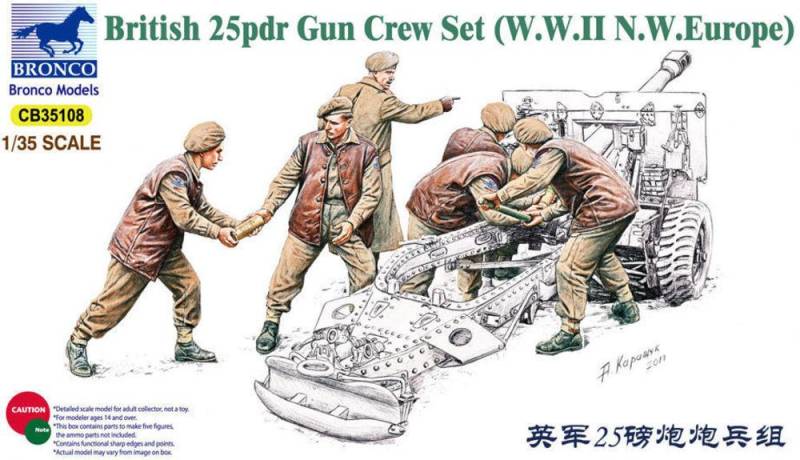 25pdr Gun Crew Set von Bronco Models