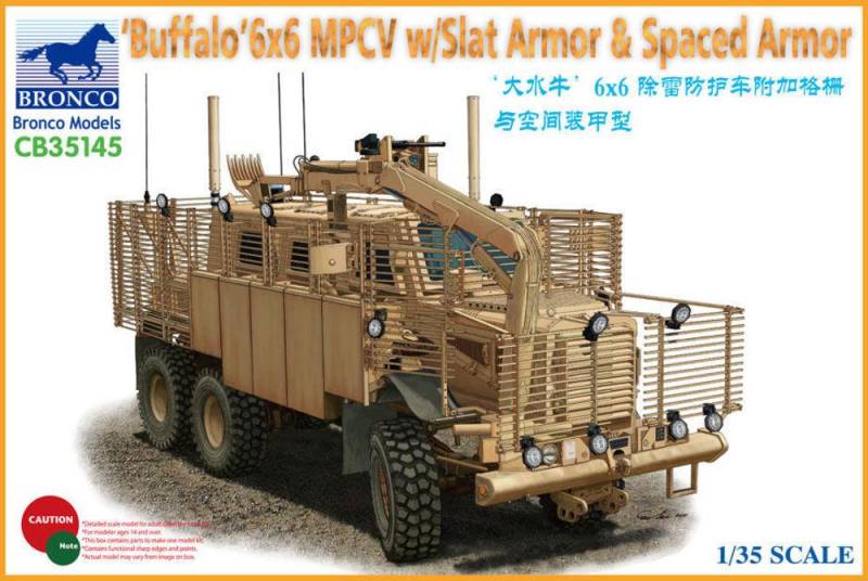 BUFFALO 6x6 MPCV w/Slat Armor & Spaced Armor Version von Bronco Models