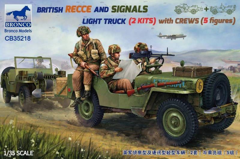 British Reece and Signals Light Truck (2 Kits) with Crews von Bronco Models