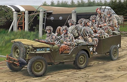 Bronco CB35169 - 1/35 British Airborne Troops Riding in 1/4 Ton Truck and Trailer von Bronco Models