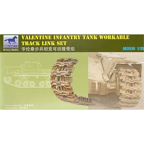 Bronco Models AB3536 - Modellbau Zubehör British Valentine Tank Workable Track Link Set von Bronco Models