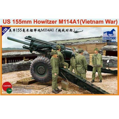 Bronco Models CB35102 - Modellbausatz US 155 mm Howitzer M114A1, Vietnam War von Bronco Models