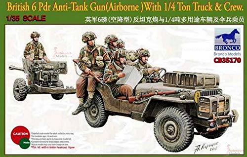 Bronco Models CB35170 - Modellbausatz 6 PDR Anti-Tank Gun, Airborne with 1/4 Ton von Bronco Models