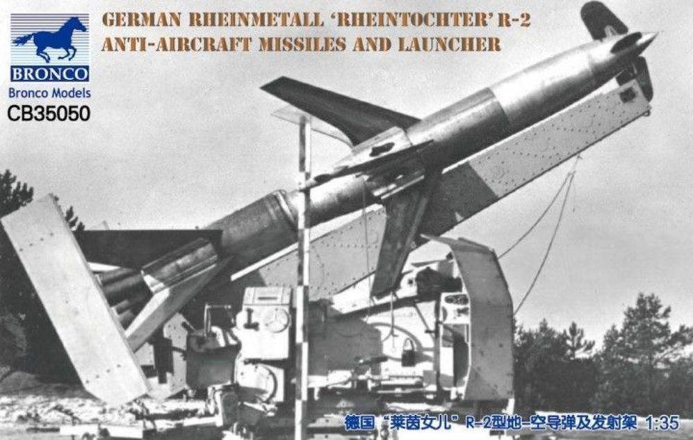 German Rheinmetall´Rheintochter R-2 anti-aircraft missiles a.launcher von Bronco Models