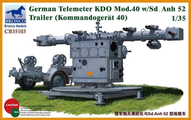 German Telemeter KDO Mod.40 w/Sd.Anh 52 Trailer (Kommando-Ger?t 40) von Bronco Models