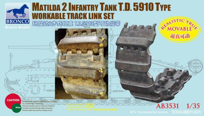 Matilda 2 T.D.5910 Type Workable Track von Bronco Models