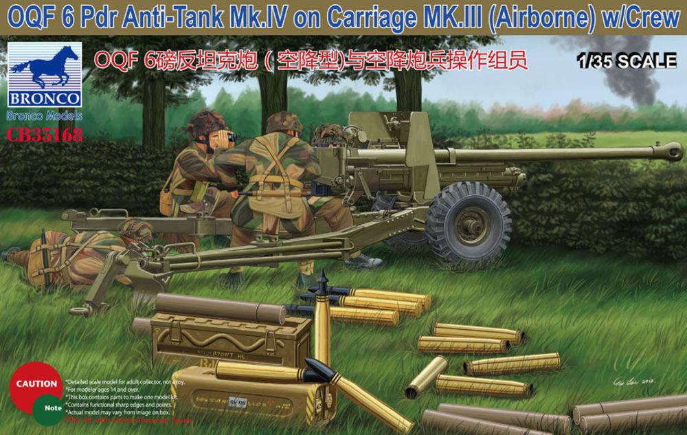 OQF 6 PDR Anti-Tank Mk.IV on Carriage MK.III(Airborna) w/Crew von Bronco Models