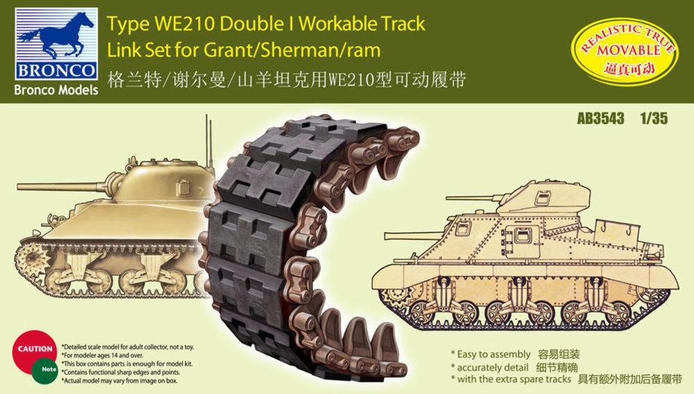 Sherman Double I Workable Track Link Set von Bronco Models