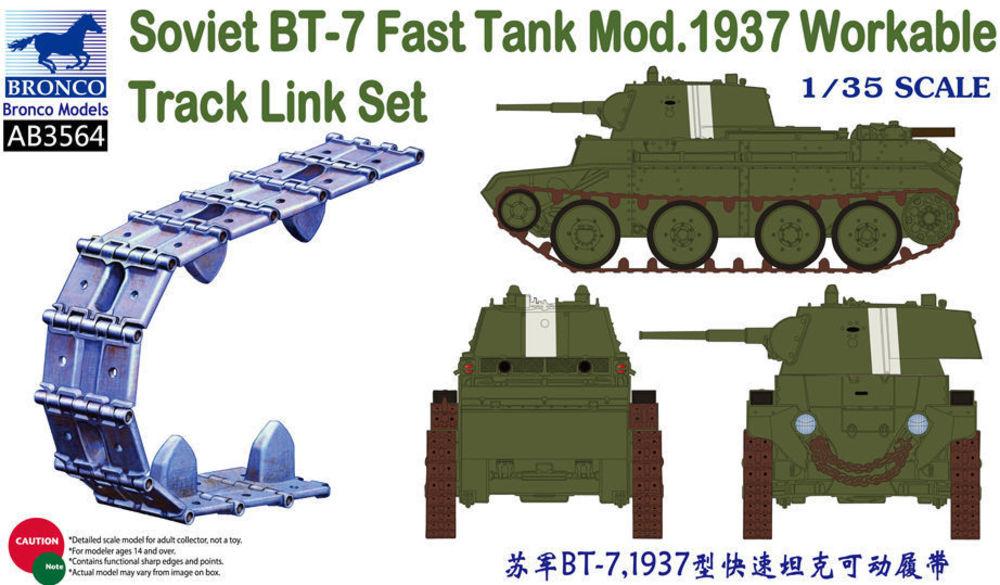 Soviet BT-7 Fast Tank Mod.1937 Workable Track Link Set von Bronco Models