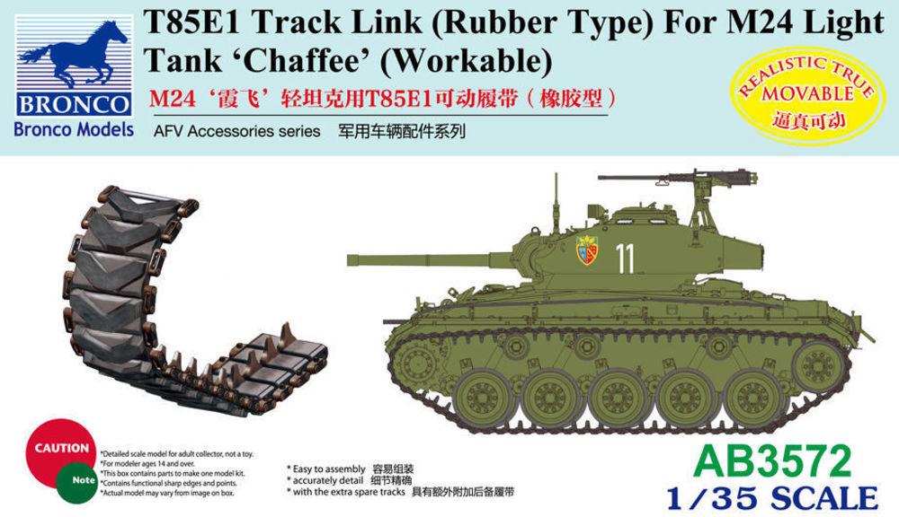 T85E1 Track Link (Rubber Type) For M24 Light Tank Chaffee (Workable von Bronco Models