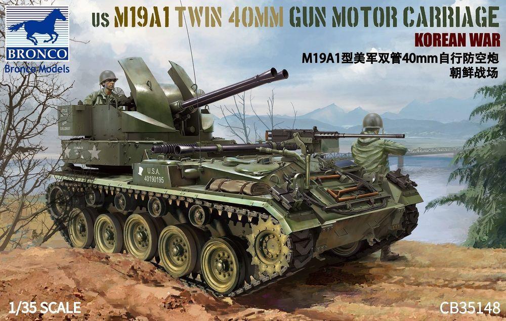 US M19A1 Twin 400mm Gun Motor Carriage Korean War von Bronco Models