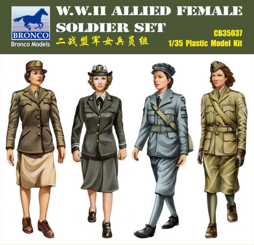 WW II Allied Female Soldier Set(4 Fig.) von Bronco Models