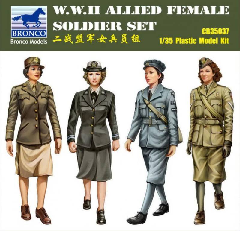 WW II Allied Female Soldier Set(4 Fig.) von Bronco Models