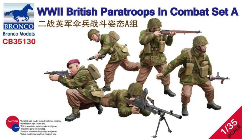 WWII British Paratroops in Combat Set A von Bronco Models