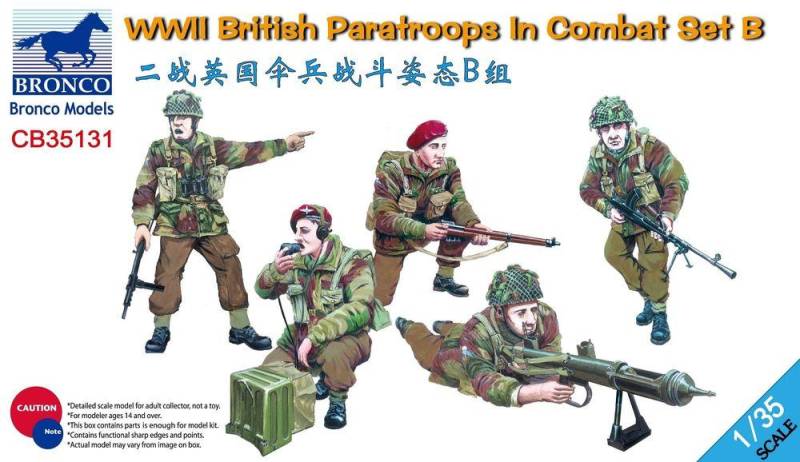 WWII British Paratroops in Combat Set B von Bronco Models