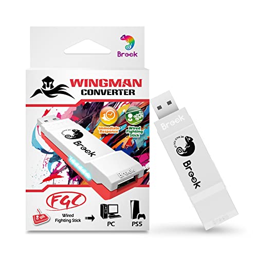 Brook Wingman FGC for Fighting Stick auf PS5 / PS4 / PC (X-Input) Weiß & Rot von Brook