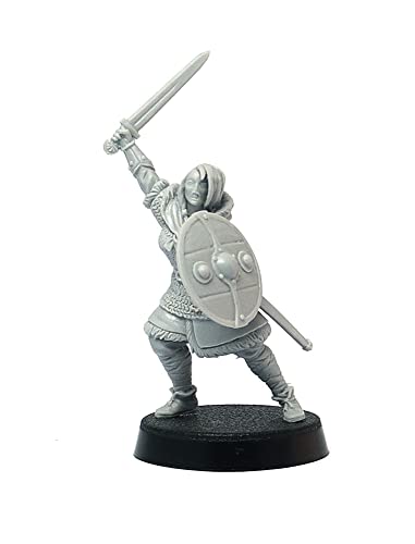 Brother Vinni Female Viking, Amazon Miniature, Shield Maiden 28mm, Resin, Grau, 3.5x1.5x1.5 von Brother Vinni