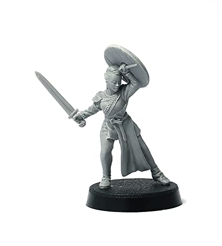 Brother Vinni Female Viking, Wargame Miniature SAGA 28mm, Resin, Grey von Brother Vinni