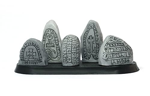 Brother Vinni Rune Stones, Terrain Wargame, SAGA 28mm, Resin, Grey von Brother Vinni