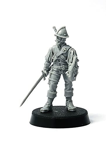 Brother Vinni Spain Conquistador 28 mm Resin Miniature for Wargaming and Tabletop RPG, Grey von Brother Vinni