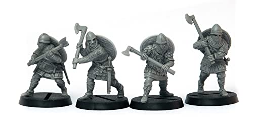 Brother Vinni Vrangian Guard Miniature Set, 4 Resin Figures for SAGA, Grey von Brother Vinni