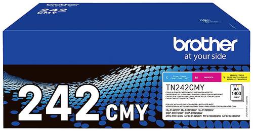 Brother Toner TN-242CMY Original Kombi-Pack Cyan, Magenta, Gelb 1400 Seiten TN242CMY von Brother