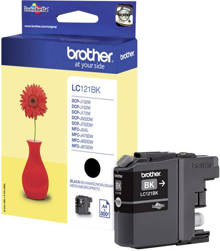 Brother Druckerpatrone LC-121BK Original Schwarz LC121BK von Brother