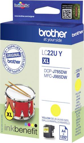 Brother Druckerpatrone LC-22U Y Original Gelb LC22UY von Brother