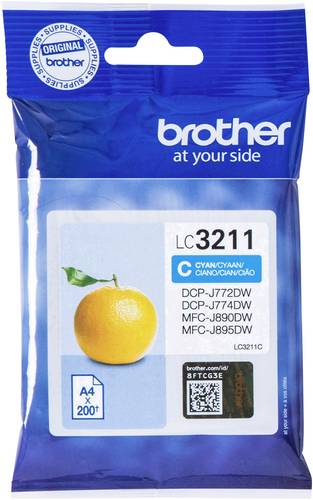 Brother Druckerpatrone LC-3211C Original Cyan LC3211C von Brother