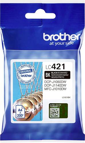 Brother Druckerpatrone LC-421BK Original Schwarz LC421BK von Brother