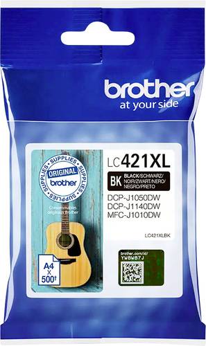 Brother Druckerpatrone LC-421XLBK Original Schwarz LC421XLBK von Brother